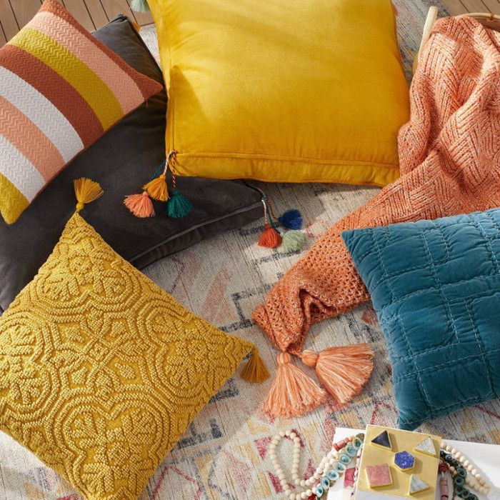 Coussin de sol carré velours 55*55*5 cm