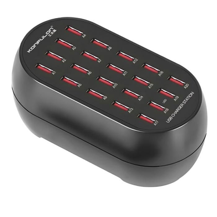 Chargeur  KONFULON C88 avec 20 ports USB