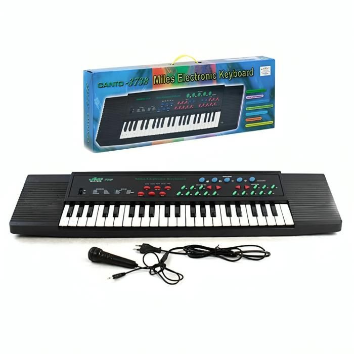 Clavier de piano électronique musical avec adateur et microphone Canto-3738