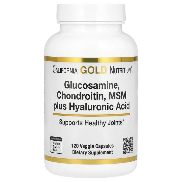 Glucosamine, Chondroitine, MSM et Acide Hyaluronique 120 Veg Caps