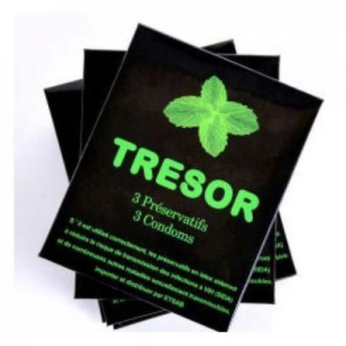 Tresor pack de 3x3 préservatif en pointillé de qualité - (9 préservatifs)