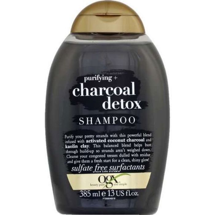 Shampoing - OGX - Charcoal Detox - 385ml - SANS SULFATES - Purifiant Intensément