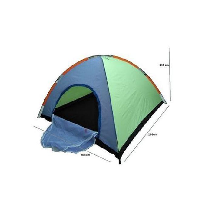 TENTE DE CAMPING 4 PERSONNES Multicouleurs 208x208x145 cm