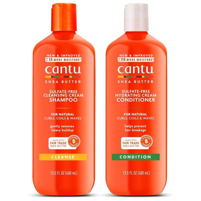 Cantu Shampooing & Après-shampooing Hydratant, Beurre de Karité - 400ml x 2
