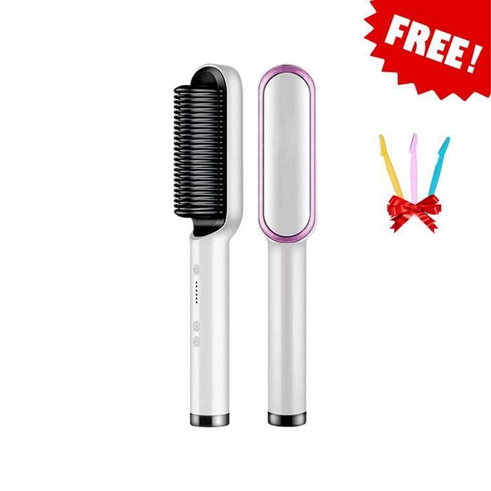 Brosse Soufflante Lissante pour Cheveux ZS-380 - Rose, Avec trois suppression razoir Gratuit