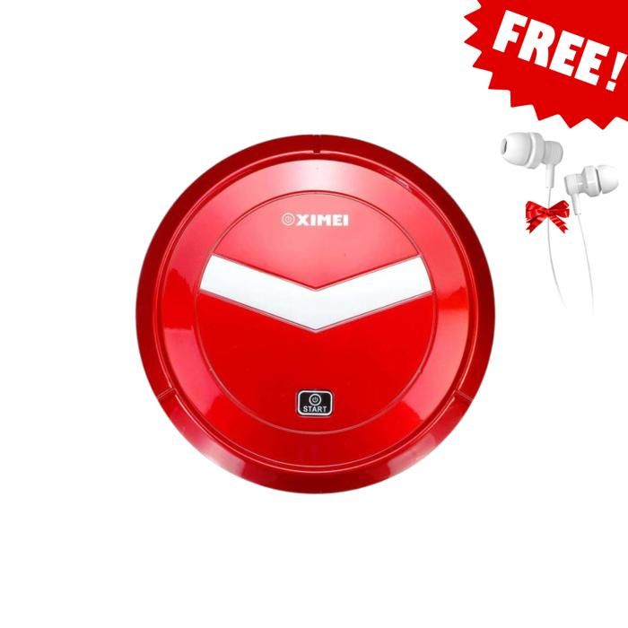Aspirateur Robot Intelligent Ximei - Rouge, Avec écouteurs Gratuit