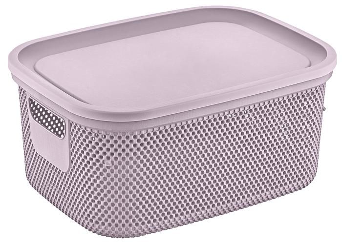 Panier à linge en plastique avec couvercle de 12 litres