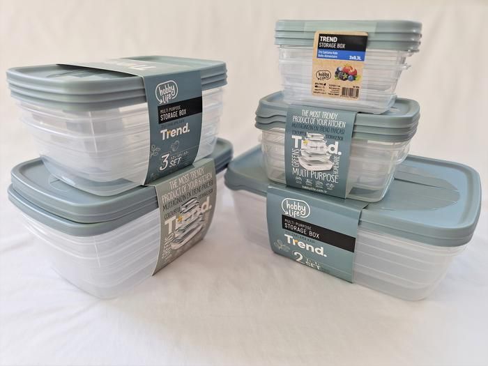 Ensemble de 3 Boites en plastique de conservation alimentaire et rangement hermétique sans BPA - Couleur aléatoire