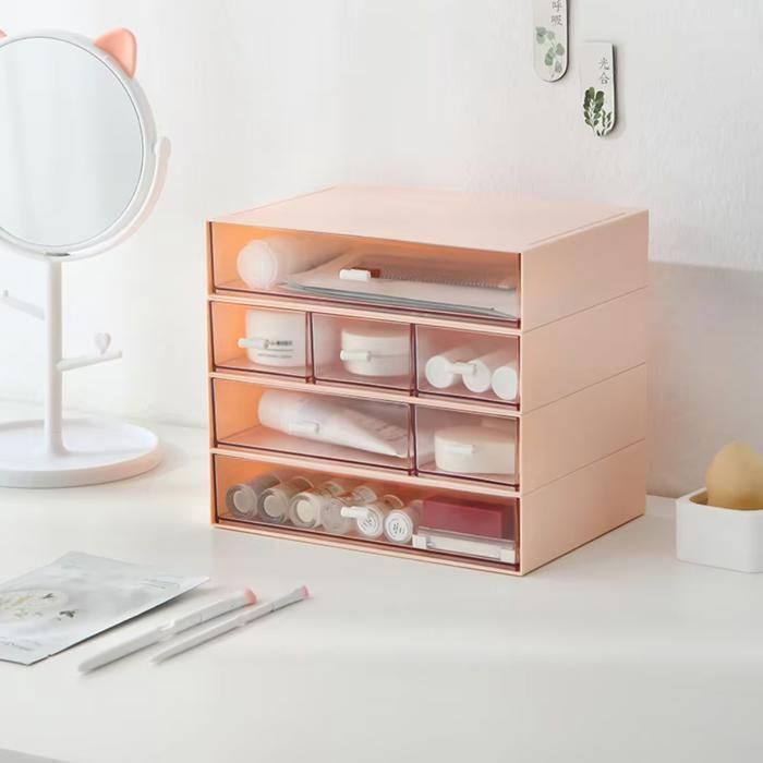 Mini rangement de bureau - Rose