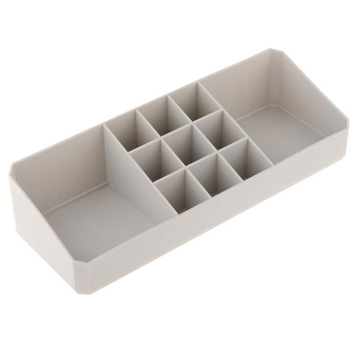 Multi-compartment Cosmetic Organiser greywhite