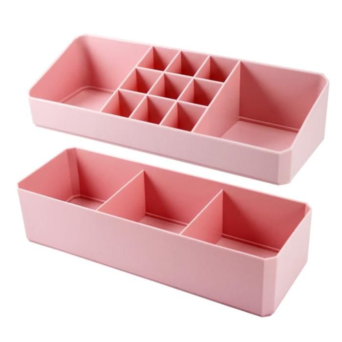 Double Layer Cosmetic Organiser pink
