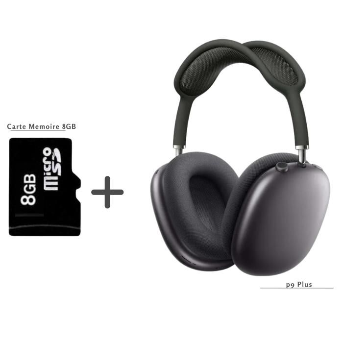 Casque P9 Plus Sans Fil Bluetooth + Carte Mémoire 8GB
