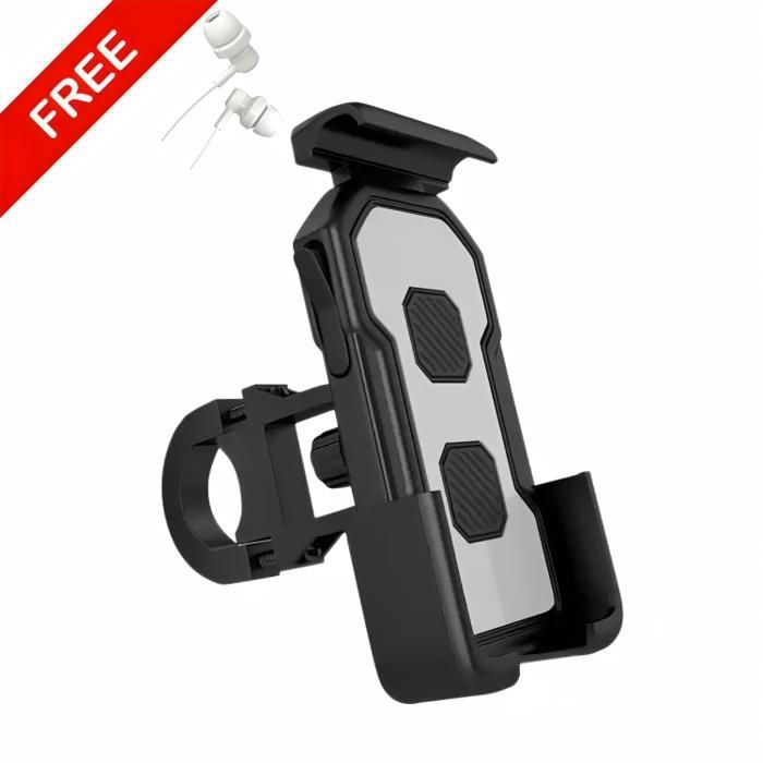 Support de téléphone pour moto CZ027 + Écouteur Heavy Bass Gratuit
