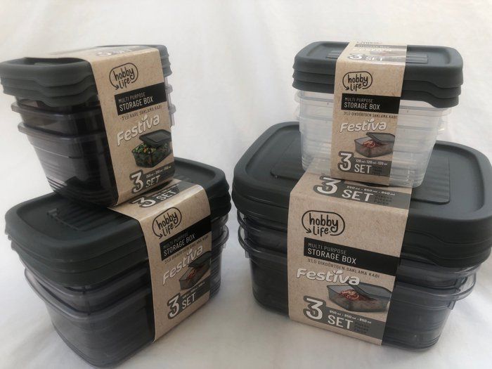 Set de 12 boites de conservation et rangement hermétique en plastique sans BPA