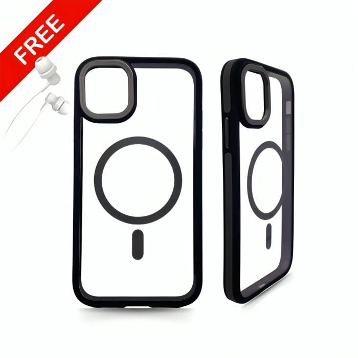Coque pour IPhone 15 PLUS NOIR Haute qualité + Écouteur Gratuit.