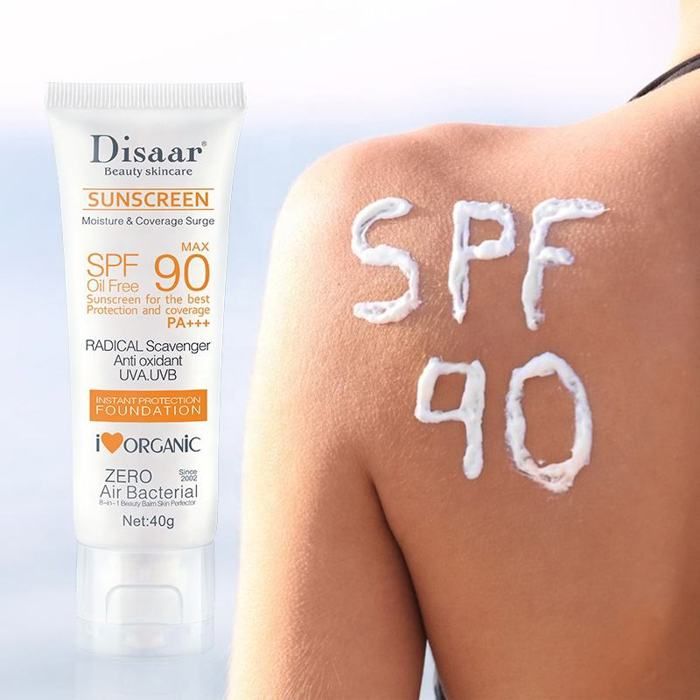 Disaar Against UVA and UVB Whitening Sunscreen Foundation Moisturizing Suns Cream With SPF 90
