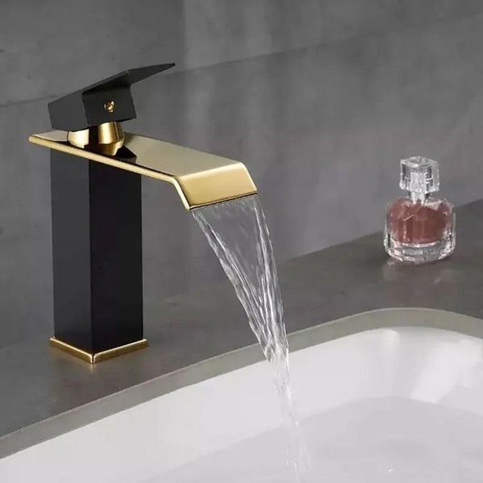 robinet acier inoxydable noir dorée