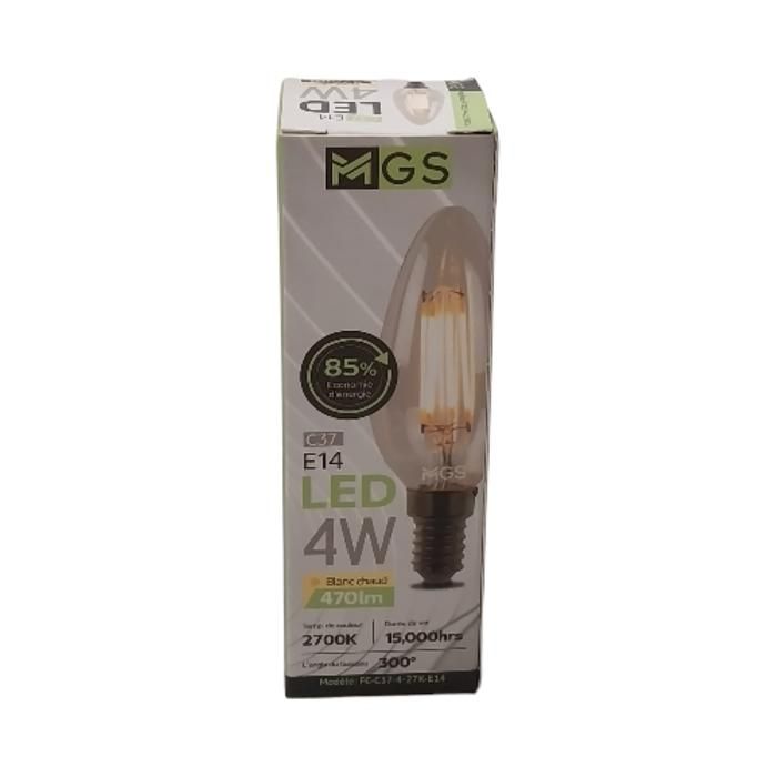 AMPOULE LED C37 FILAMENT 4W E14 MGS