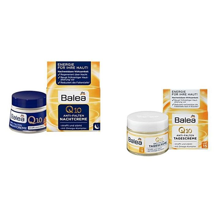 Balea Pack Q10 - Crème de jour et Crème de nuit anti-rides.