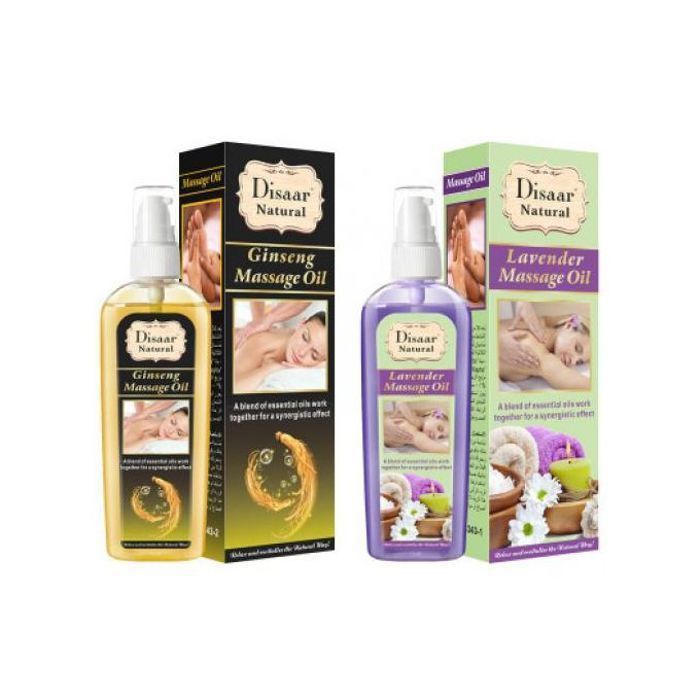 Disaar PACK 2 Huile de massage naturelle relaxante