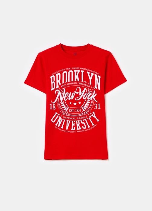 T-shirt en coton imprimé