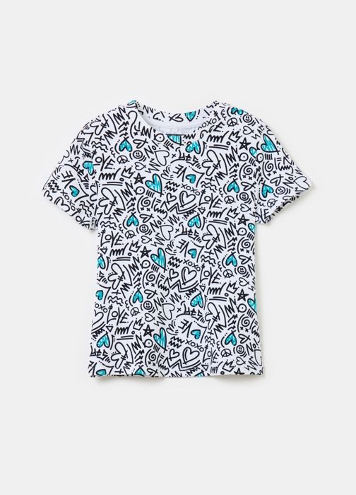 T-shirt en coton stretch imprimé