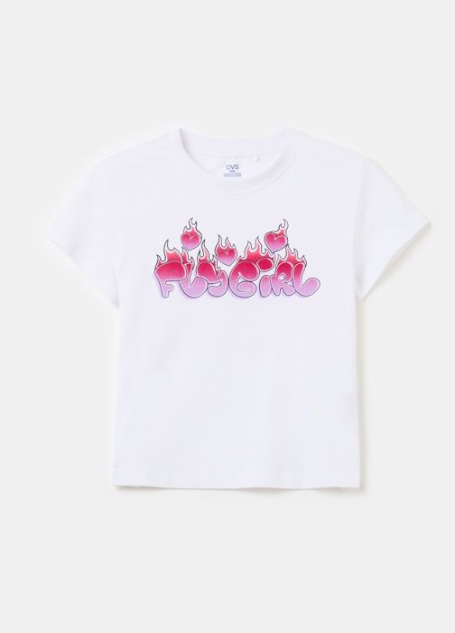 T-shirt en coton imprimé