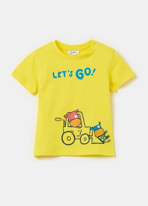 T-shirt - Non spécifié - Imprimé vaches - 100% coton - Col rond - Manches courtes