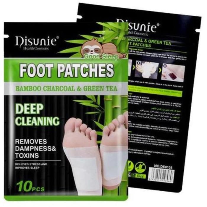 10 pièces patchs pour les pieds élimine l'humidité et les toxines, charbon de bambou et green tea
