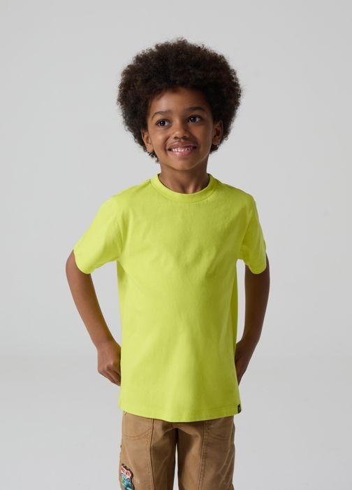 T-shirt - PIOMBO - Enfant - Jaune - 100% Coton - Manches Courtes