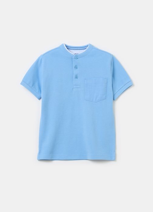 T-shirt en coton texturé avec poche