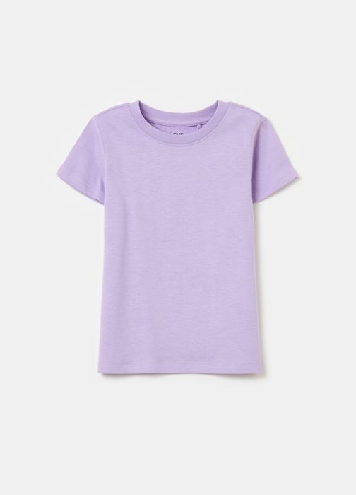 T-shirt - Coton - Violet - Enfant - Fille - Manches courtes - Col rond