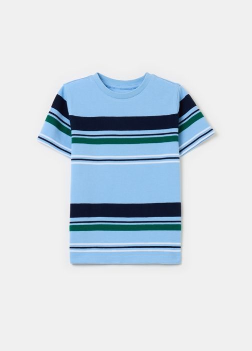 T-shirt - Non spécifié - Motif rayé - 100% coton - Encolure ronde - Manches courtes