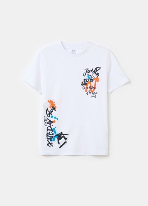T-shirt avec imprimé de skateboard