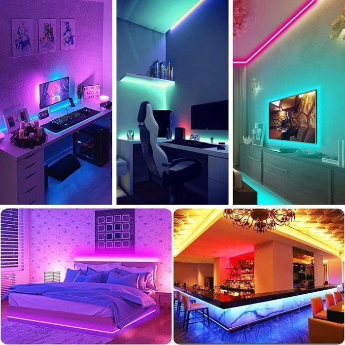 Bande lumière, LED RGB intelligente 5M