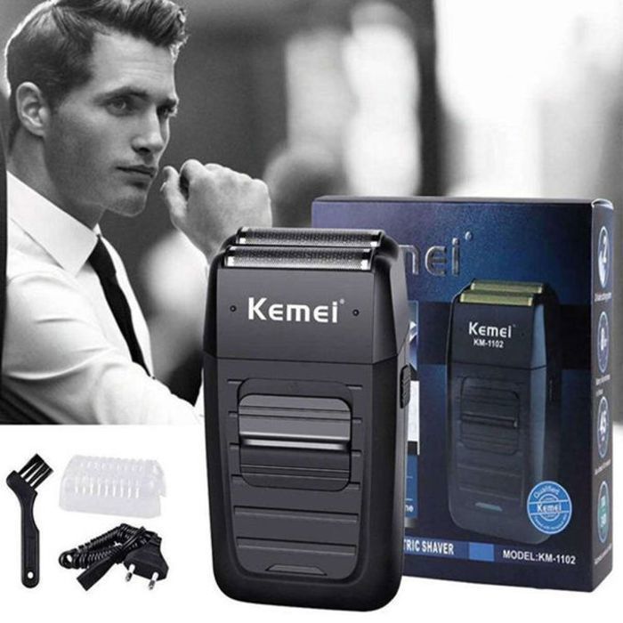 rasoir électrique avec système de rasage à 2 lames rechargeable sans fil