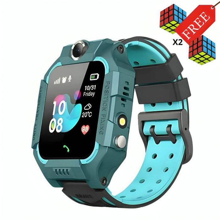 Montre Intelligente pour Enfant VERT -Smart watch + 2 Puzzle de vitesse 3x3 GRATUIT