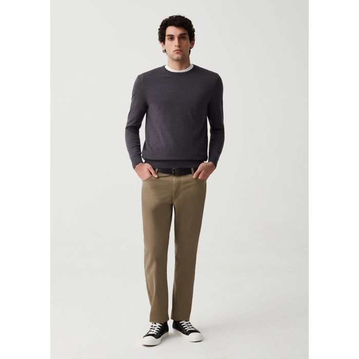 Pantalon - Non spécifié - Coupe Regular - 5 Poches - Couleur Verte - 100% Coton