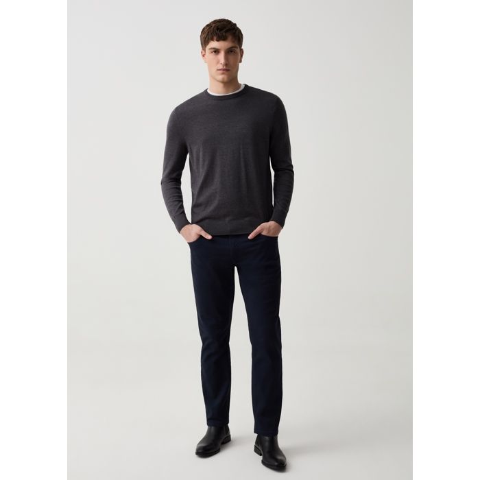 Pantalon coupe regular avec motif micro