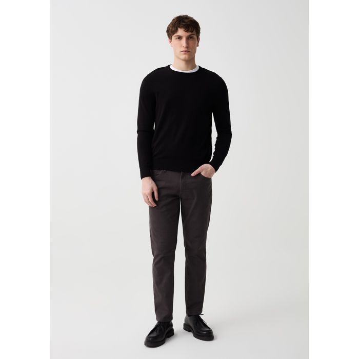 Pantalon coupe regular avec motif micro