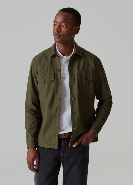 Chemise- veste en coton avec poches