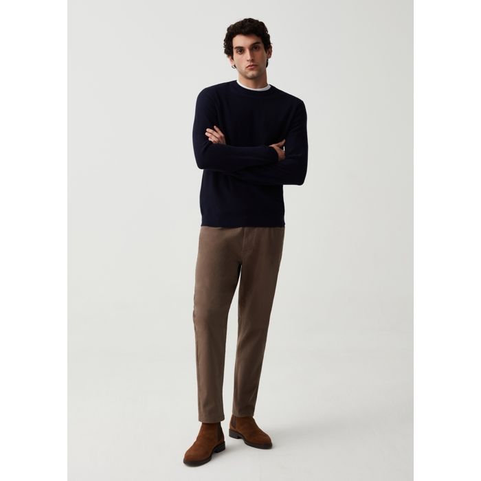 Pantalon - Non spécifié - Coupe décontractée - Cinq poches - Marron - Homme