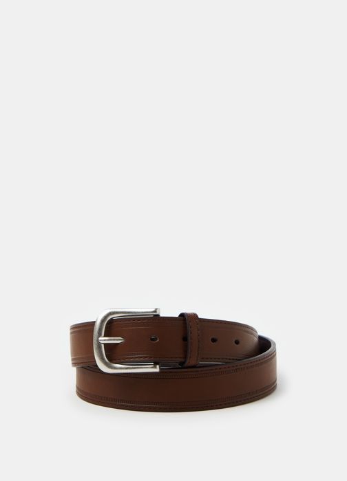 Ceinture avec boucle à finition vieillie
