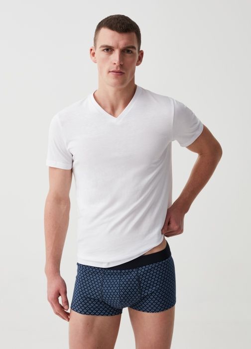 Boxers - Non spécifié - Pack de cinq - 100% coton biologique - Ceinture élastique - Motif micro