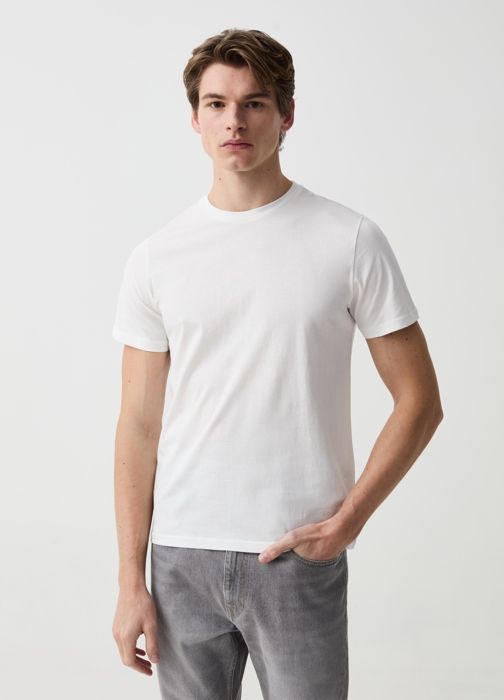 T-shirt en coton à col rond