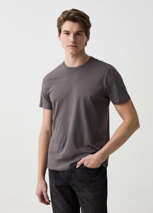 T-shirt en coton à col rond