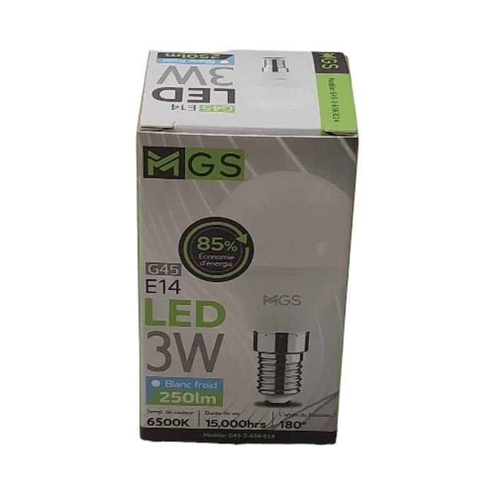 AMPOULE LED G45 3W E14 BLANC MGS