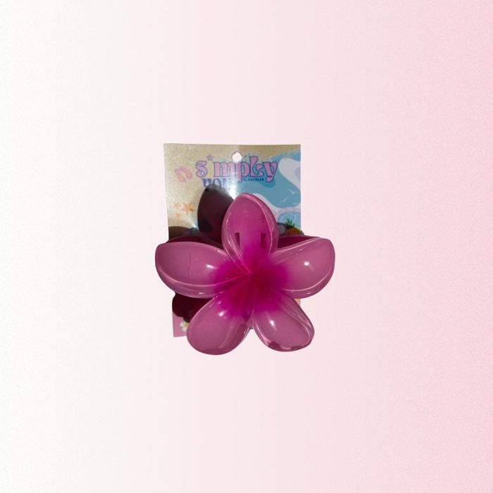 PINCE CHEVEUX FLEUR - ROSE