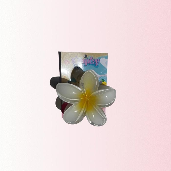 PINCE CHEVEUX FLEUR - VANILLE BLANCHE