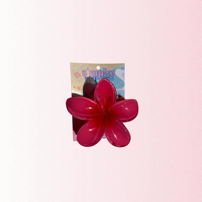 PINCE CHEVEUX FLEUR - FUSHIA